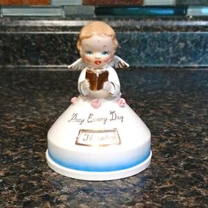 Vintage Japan Trinket Rosary Holder Day Of The Week Angel